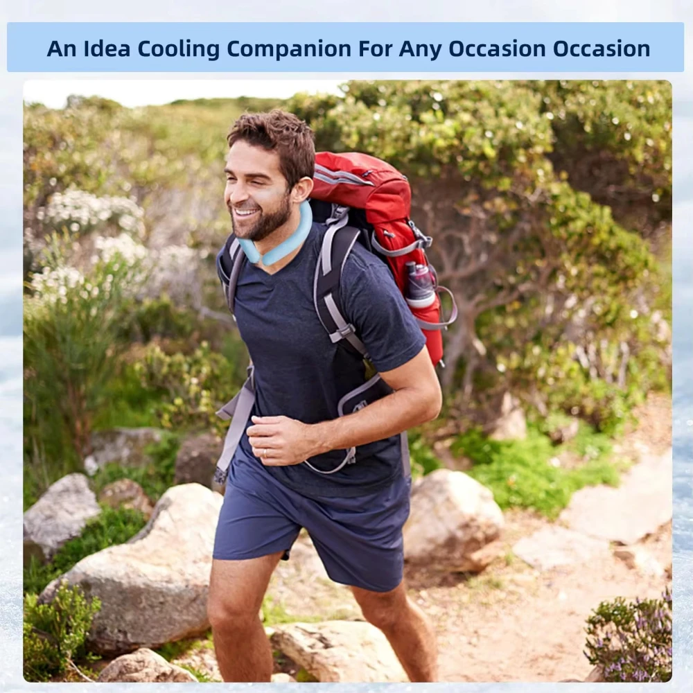 Summer Outdoor Cooling Neck Ring Running Portable Outdoor Sports Cooling Accessories Hands Free Gel Prevention Ice Neck Ring 1pc