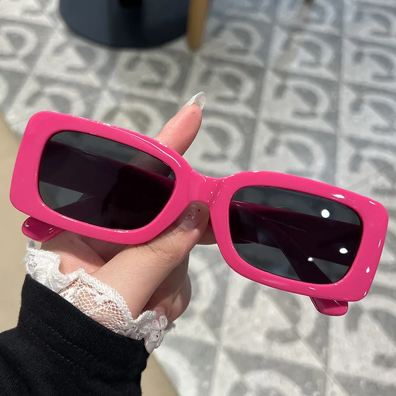 جديد مربع صغير النظارات الشمسية النساء الرجال العصرية خمر العلامة التجارية مصمم الهيب هوب مربع نظارات الإناث نظارات UV400 النظارات
