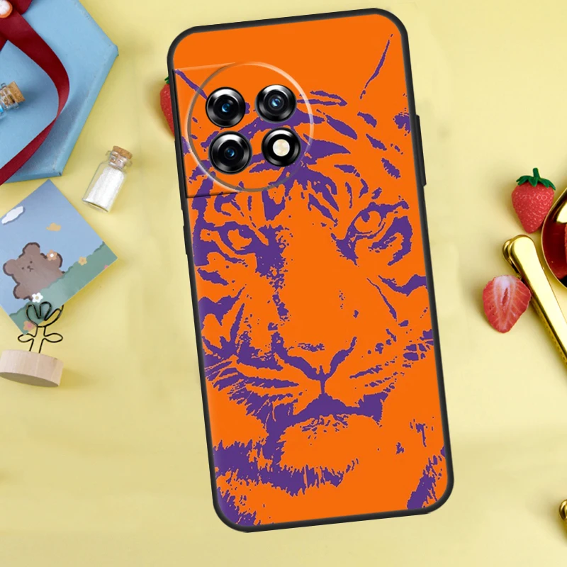 حافظة فنية على شكل نمر حيواني لهاتف OnePlus 13T 13R 12 12R 15 13 11 10 10T 8T Nord 5 CE 2 3 4 Lite Nord N20 N30