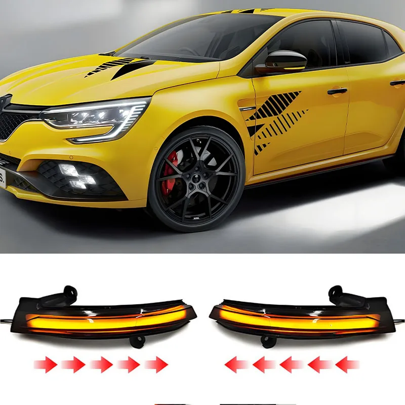 

LED turn signals, dynamic rearview mirror turn signals. Applicable to Renault Megane MK4/Clio/MK5/Talisman/Samsung SM6