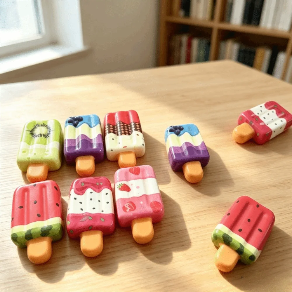 Simulated Ice Popsicle Ice Cream Squishy Toy Slow Rising Slow Rebound Reduce Pressure Toy Soft Handheld Ice Cream Squeeze Toy