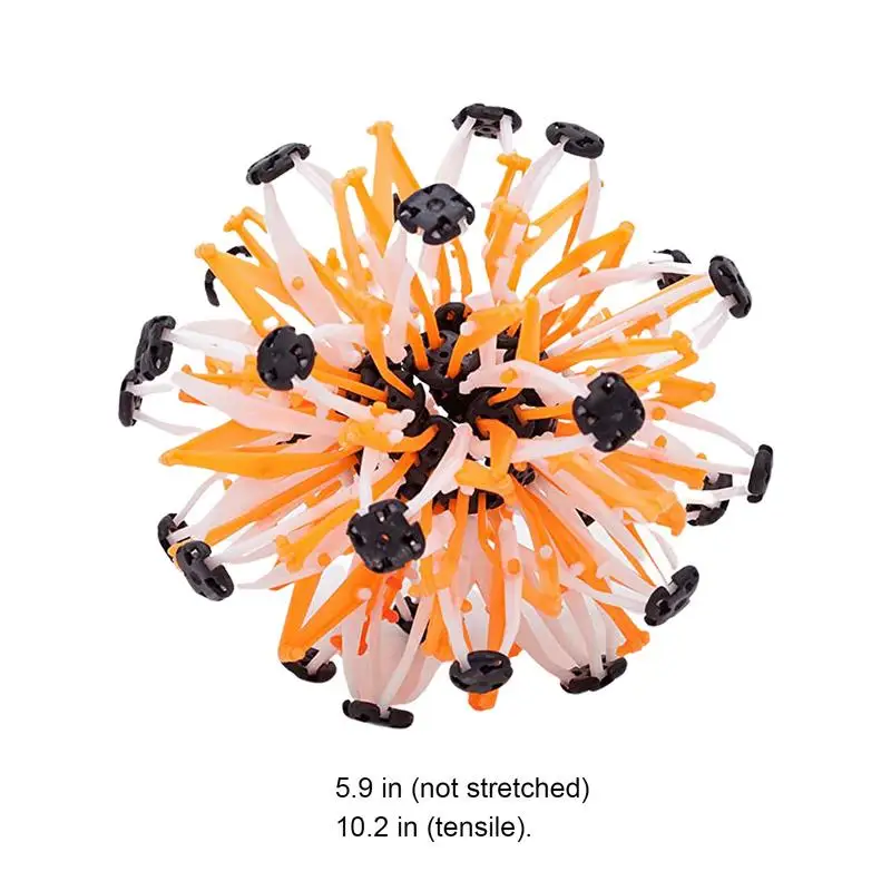 Expandable Sphere Magic Telescopic Ball Colorful Large Expansion Ball Hand Catch Breathing Flower Balls For Kids And Adults