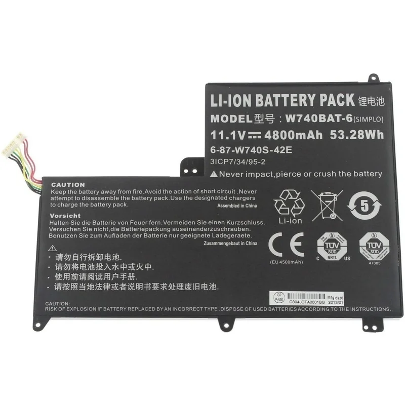 Authentic W740BAT-6 Battery Applicable Clevo Schenker W740S S413 W740SU 6-87-W740S-42E