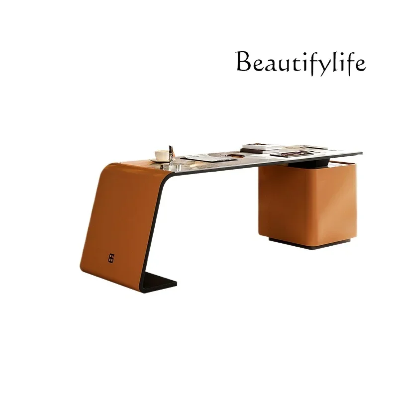 

Villa slate desk office computer desk study room simple modern designer high-end work desk study table