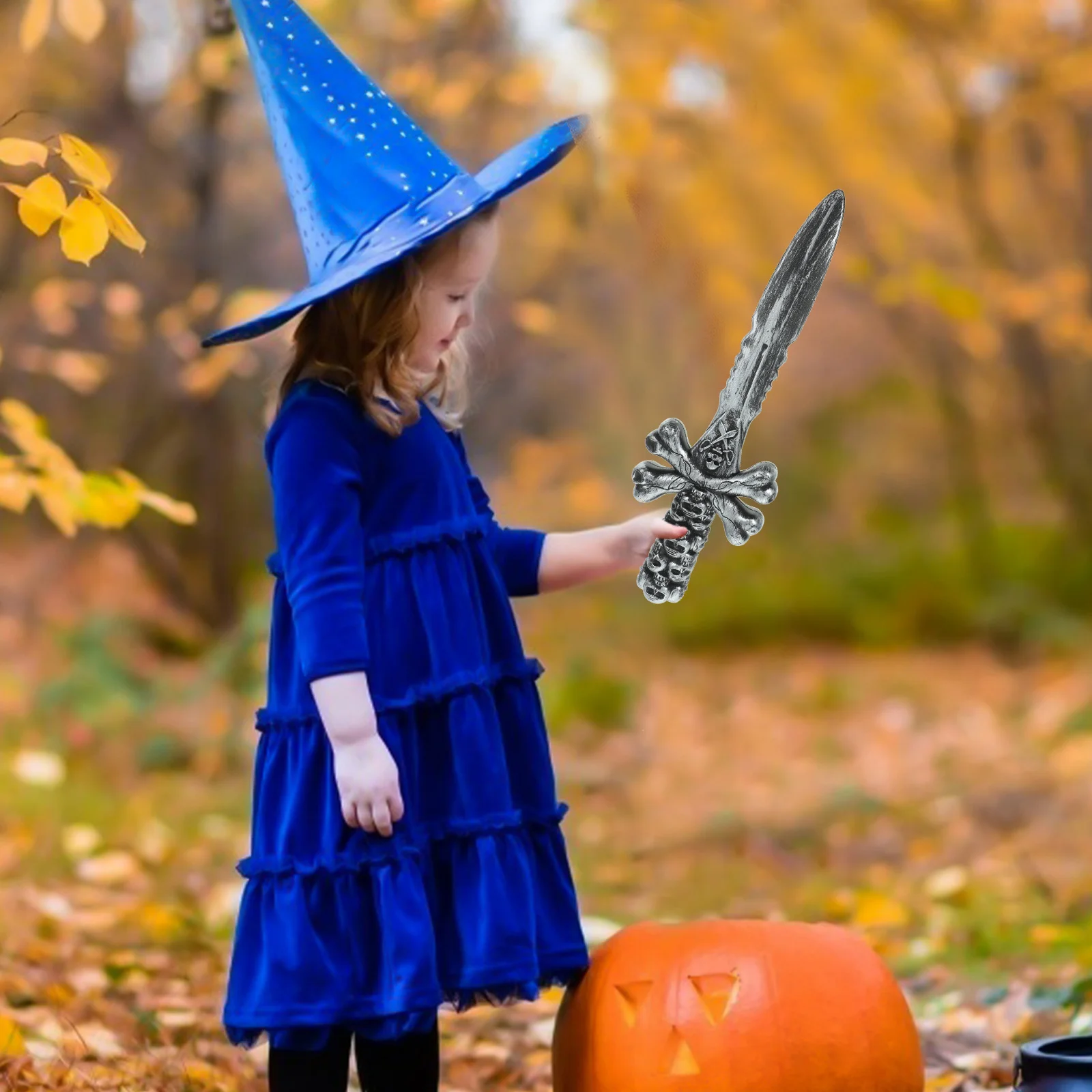 2Pcs Pirate Swords for Halloween Costume Party Play Pretend Battle Props Resistant Training Sword for Birthday Event