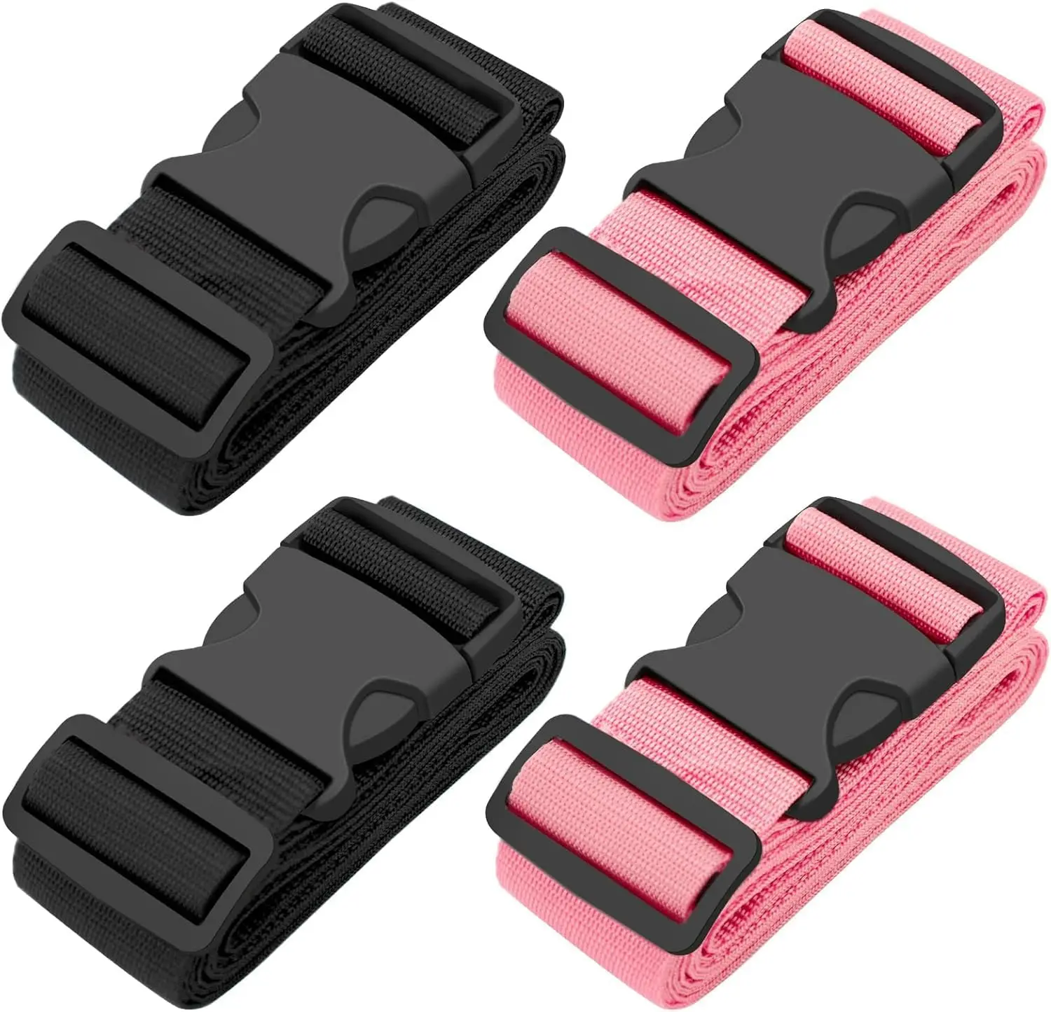

Luggage Straps 79 Inch Long Belts for Suitcase Security, Heavy Duty Travel Accessories with Bright Neon Colors, 4 Pack