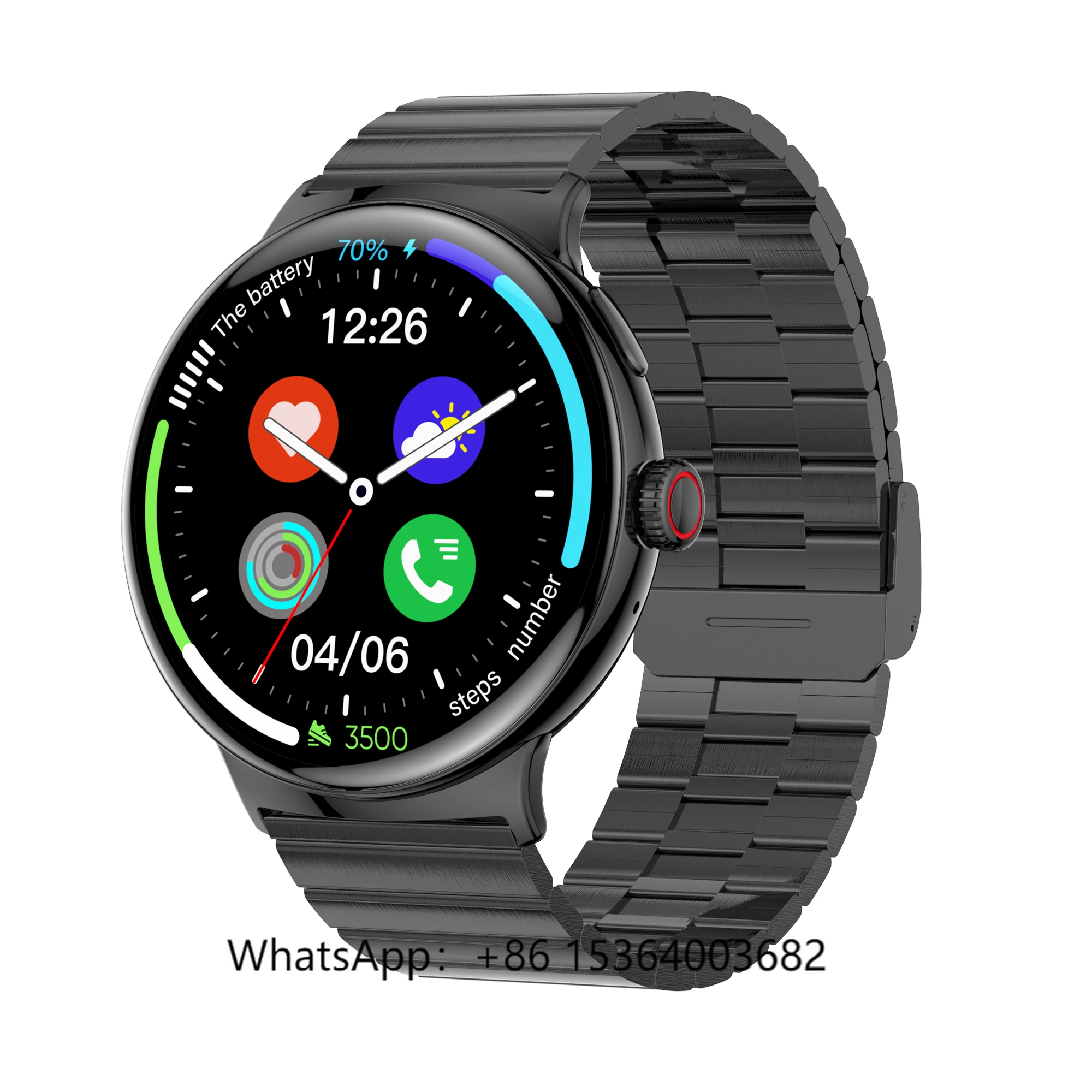 

TJXL-LA99 Relojes Fashion Smart Watch Fitness Tracker Waterproof Heart Rate Monitor AMOLED Screen Pressure 2024 Smartwatch