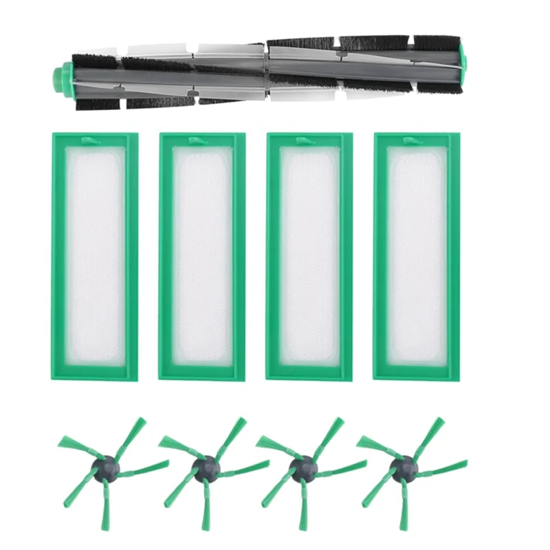 A74G-Accesorios para aspiradoras duraderos para Vorwerk Kobold VR200 VR300-9 piezas con cepillos laterales, rodillo y filtro HEPA