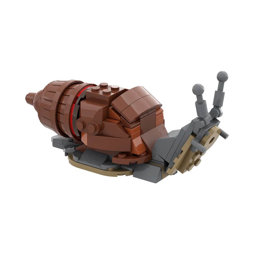 Klocki Gobricks MOC Gigantyczny Ślimak Afrykański Model Biologiczny Reptilia Klocki DIY Zabawka do Składania Prezent dla Dzieci