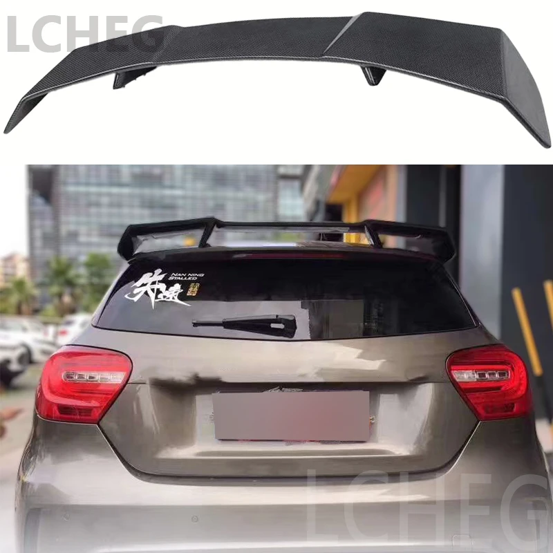 

For Mercedes Benz 2013-2018 W176 A-Class A180 A200 A260 A45 Carbon Fiber Rear Spoiler Glossy Black Roof Spoiler Decorative Cover