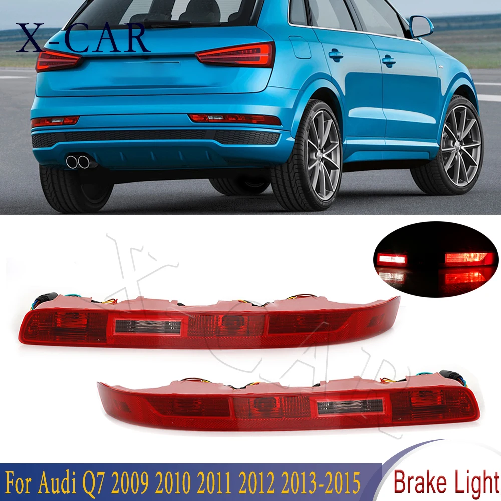 For Audi Q7 2006 2007 2008 2009-2015 Rear Bumper Brake Light Reflector Tail Stop Reverse Lamp Foglight 4L0945095A 4L0945096A