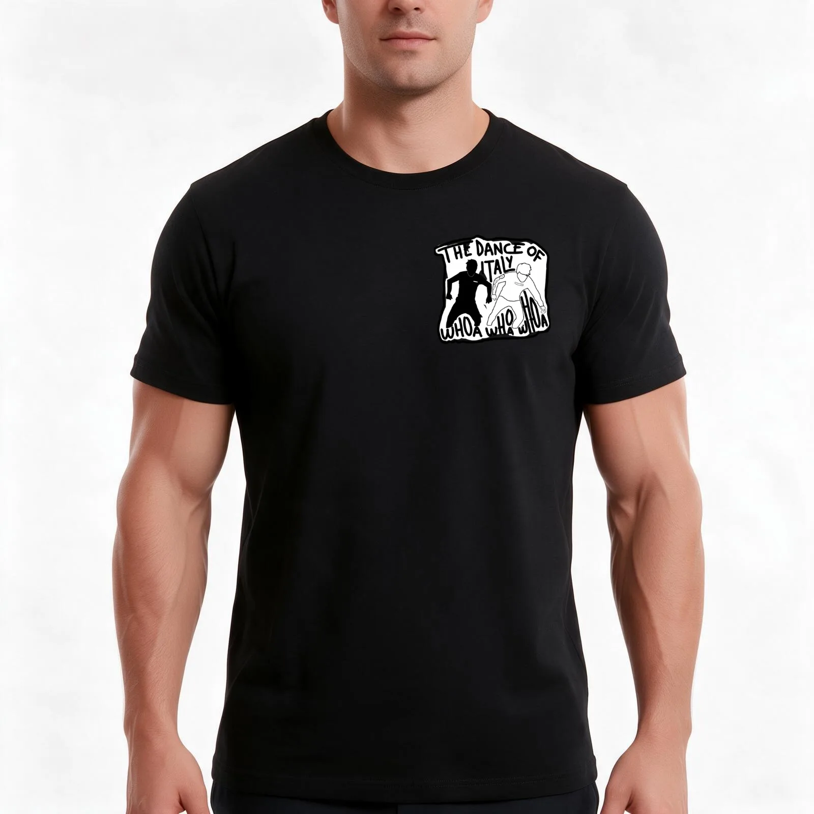 The Dance Of Italy Unus Annus Sticker T-Shirt, Summer Casual Cotton Tee, Oversized Streetwear Tops, Vintage Graphic Print