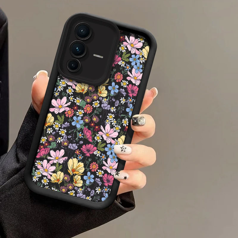 حافظة لهاتف شاومي بوكو C61 C55 C51 C50 C40 C31 M7 4G M6 Plus M5S M4 M3 Pro M2 C65 غطاء مطبوع عليه زهور