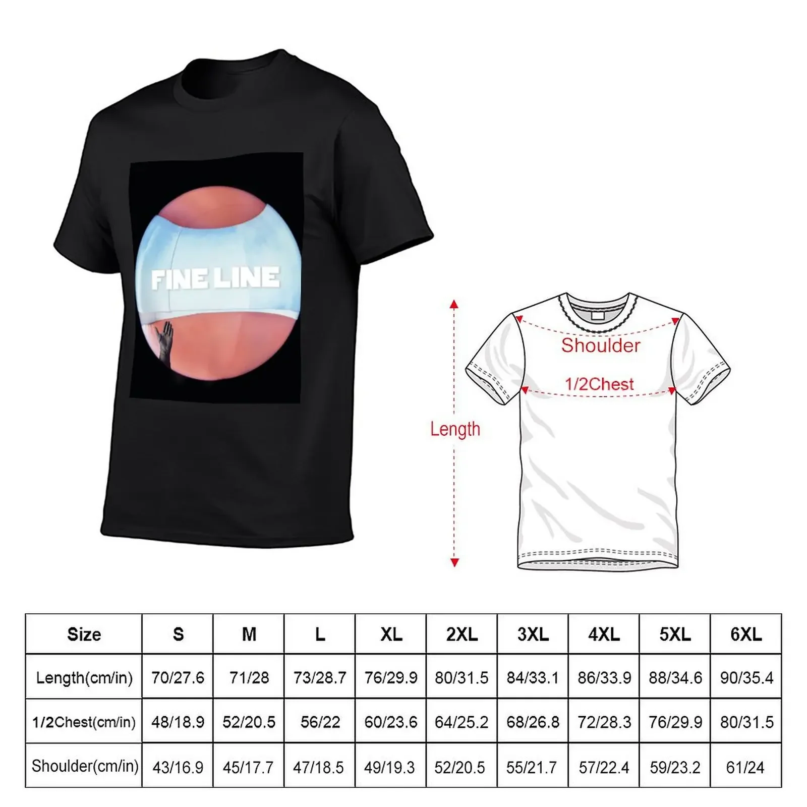 Fine line T-Shirt blanks kawaii clothes funny t shirts for men