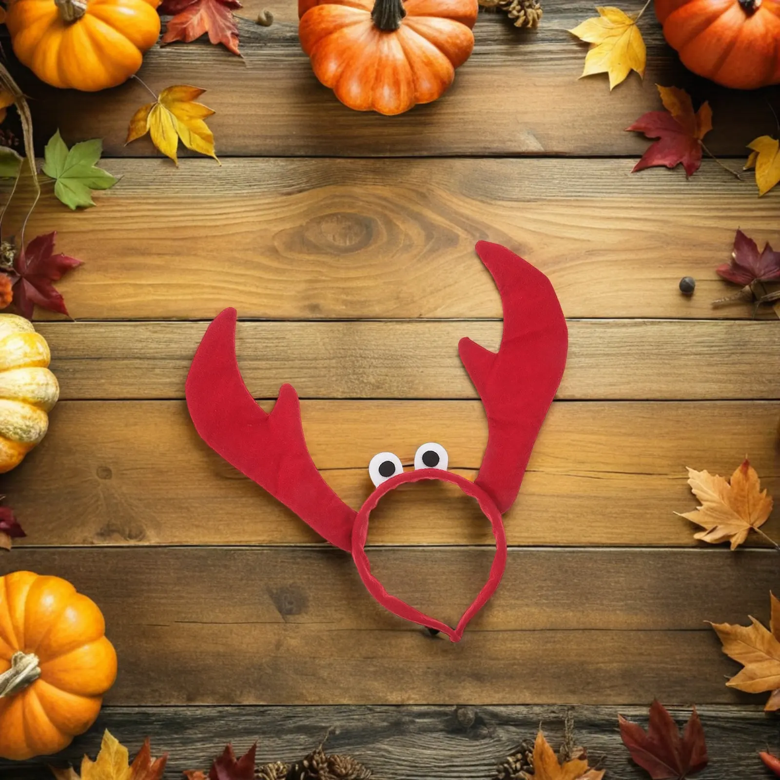 

Повязка на голову в виде омара с большими глазами и когтями - яркая повязка на голову в виде морского животного для взрослых, для костюмированных вечеринок и школьных представлений