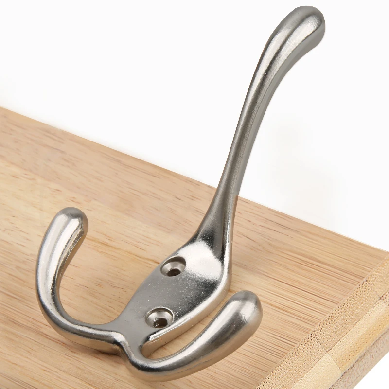 1pc Coat Hook Wall Mounted Hooks Clothes Rack Robe Hook Zinc Alloy Furniture Hook For Home Coats Hat Clothes Hanger Towel Keys