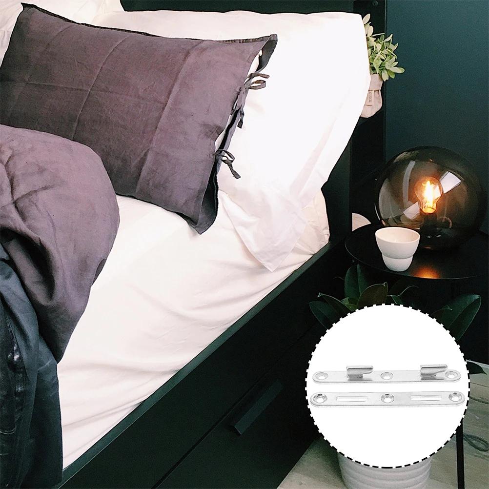 

6 set Bed Rail Connecting Fittings Iron Thickened Hinge Buckle For Bed Frame Hardwares Brackets Furniture Parts Accessory