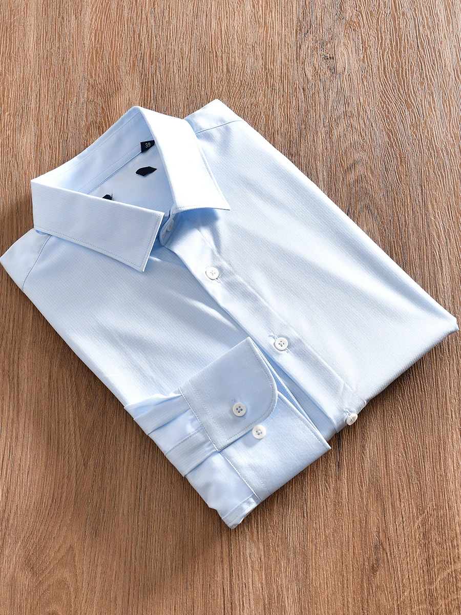 

Men's Breathable Sweat-Wicking Business Casual Fashionable Long Sleeve Shirt Standard Fit Urban Style Daily Wear Summer Thin
