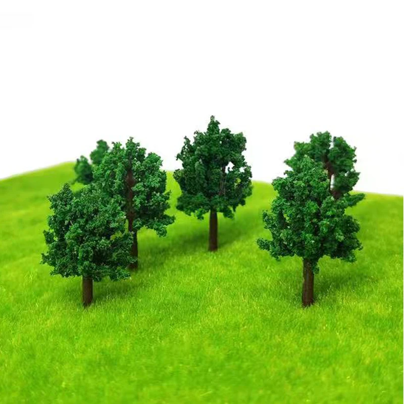 20pcs/30pcs/50pcs 40mm Street Trees Model Landscape Train Railway Layout Scenery diy miniature Diorams Gaming Military1/87 1/150