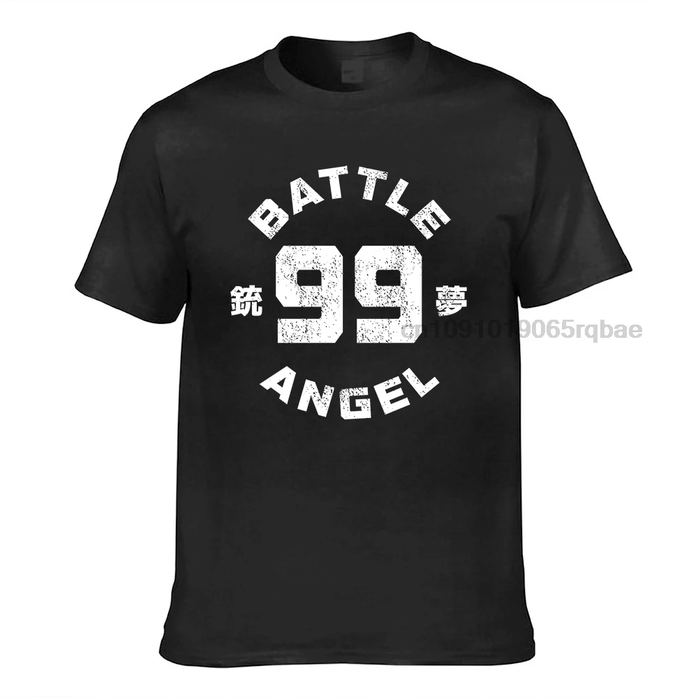 Camisetas de Anime japonés de la película Gunnm para hombre, ropa de Fitness Vintage, camisetas de algodón, Normal, Battle Angel 99