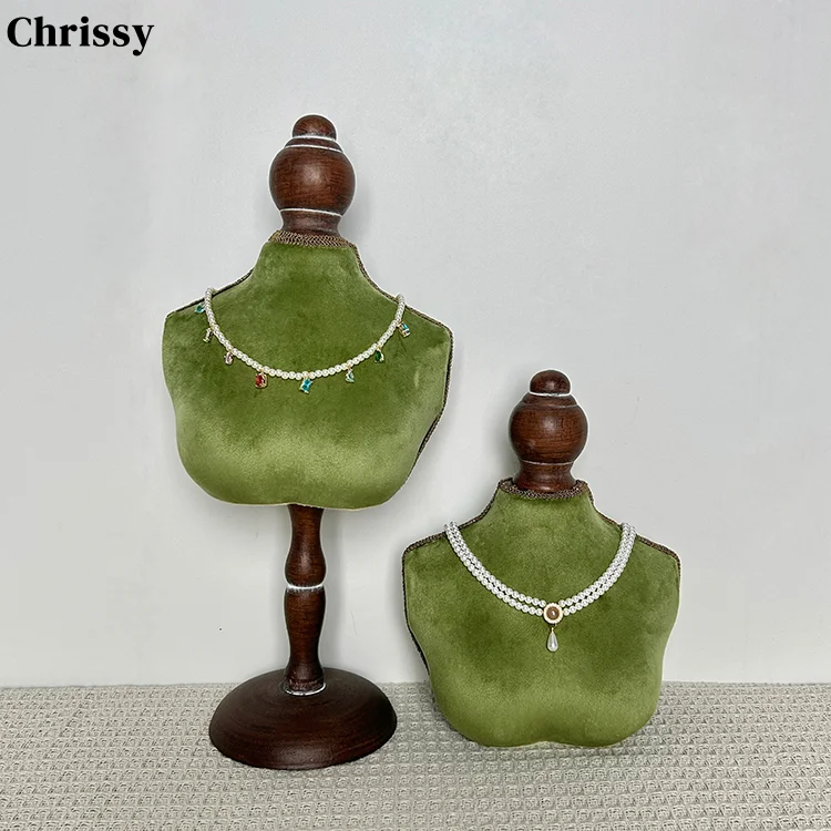 

Vintage Green Resin Velvet Jewelry Display Stand - Retro Earring Holder for Home, Desktop Jewelry Storage Organizer & Photograph
