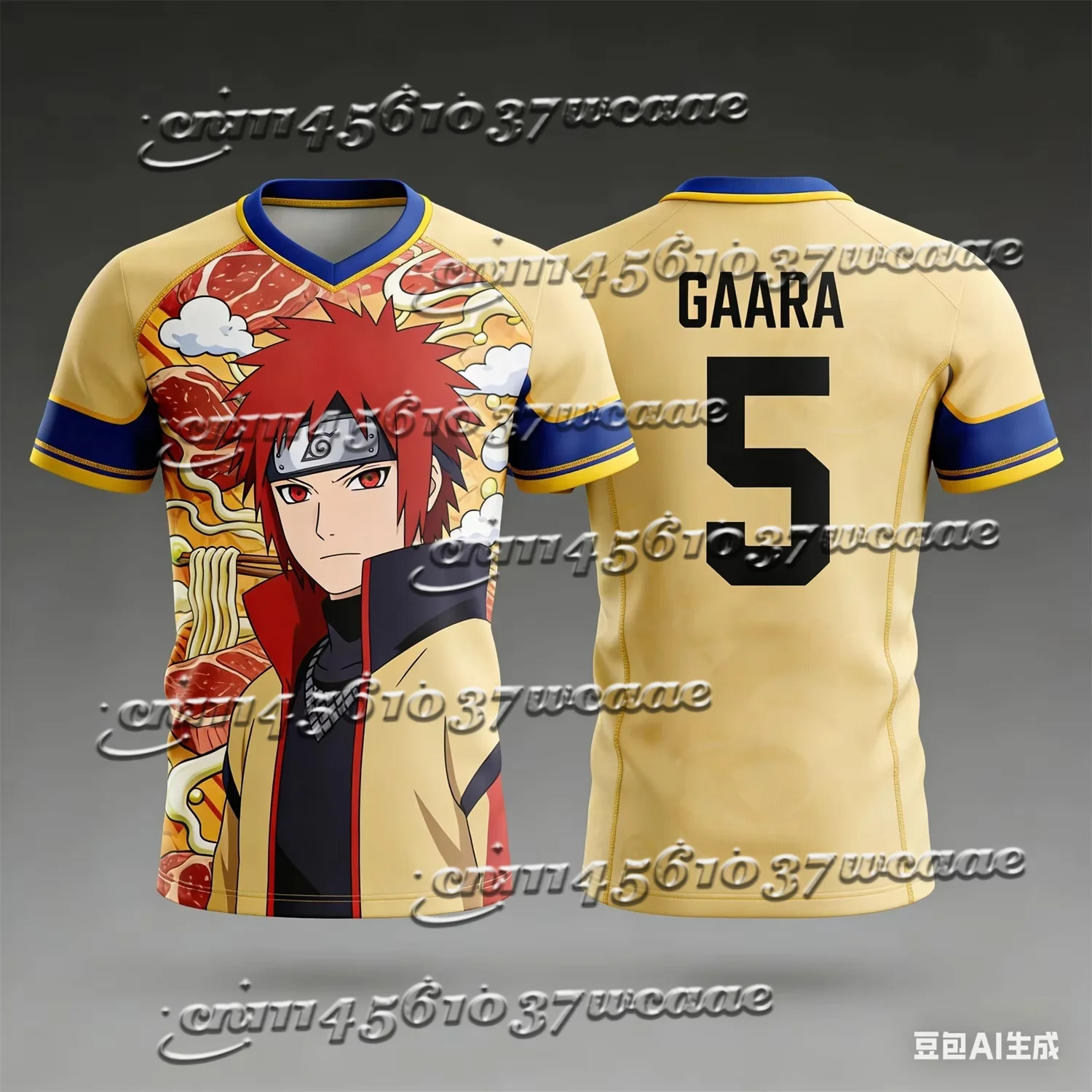 Naruto Character Theme Oversized T-shirt Football Jersey Universal Training Suit Summer New 2026 Family Matching