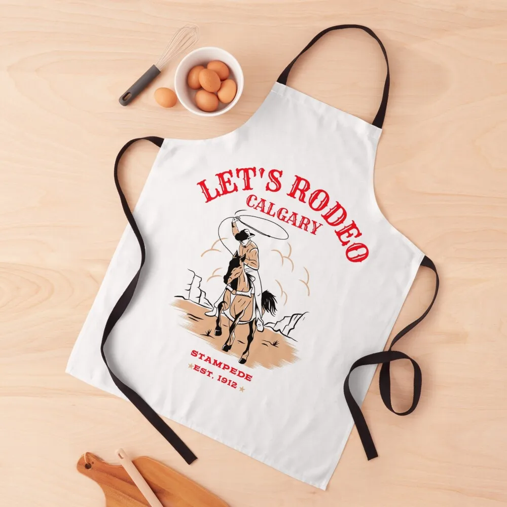 

Calgary Stampede: Let's Rodeo Apron kitchen clothes for men Kitchen Novel Kitchen Accessories For Girl Barista Apron