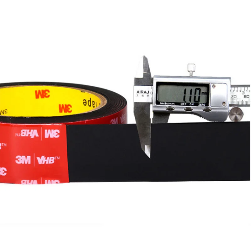 3M 5925 شريط مزدوج الجوانب قوي عالي اللزوجة للسيارات مقاومة درجات الحرارة العالية أسود سميك غير أثر تحديد ملصق #3