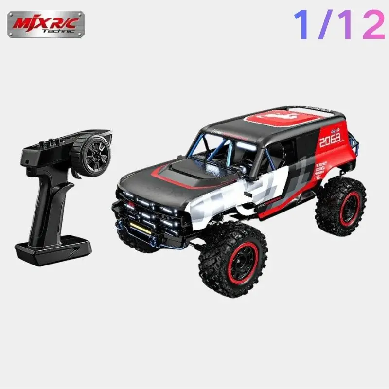 MJX H12P 1/12 escala sin escobillas impermeable RC Rock Truck oruga profesional con ejes de Portal rendimiento todo terreno