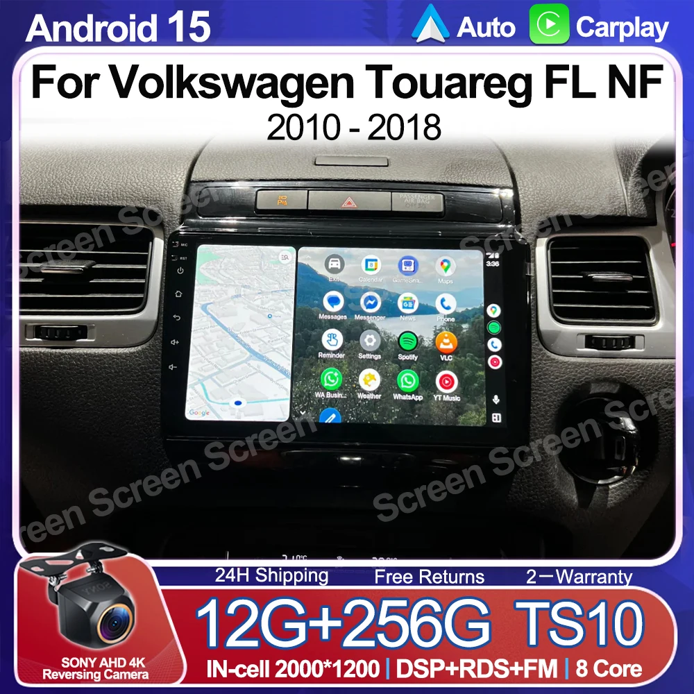 

Android 15 для Volkswagen Touareg FL NF 2010-2018 Стерео Carplay Мультимедийный плеер Android Auto Screen5G Wi-Fi без 2din DVD GPS