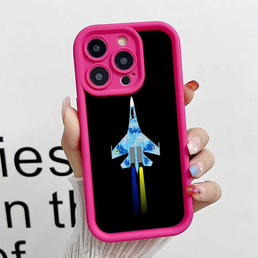 

Anime AirForce Plane Mobile Phone Case for iPhone 17 16 15 14 13 12 11 Air Pro Max Plus Thicken TPU Colorful Cover Luxury Pretty