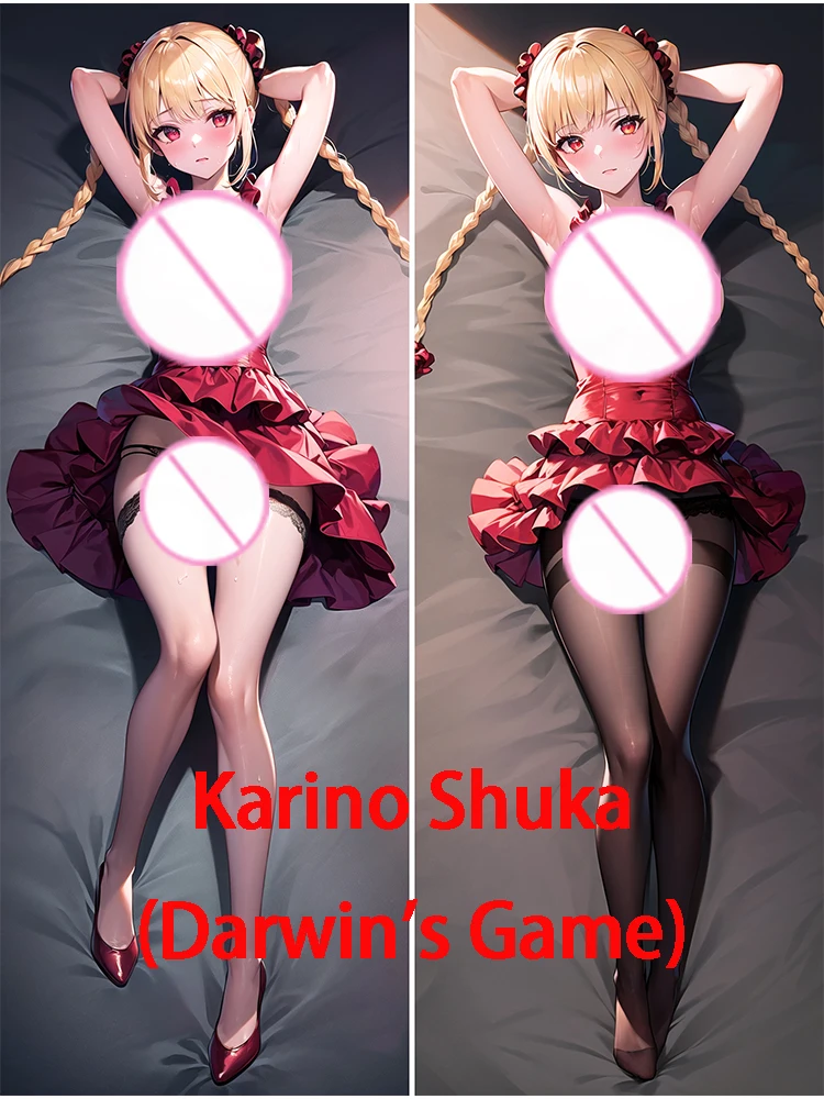 

Dakimakura Karino Shuka (Darwin's Game) Double-sided anime life-size hugging pillowcase Adult pillows cover