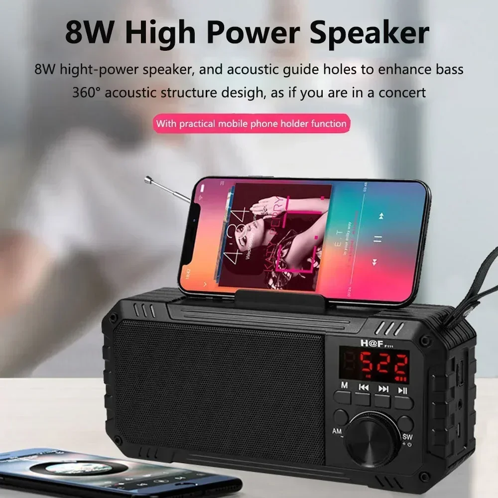 

Powerful Portable Wireless TF Card USB Speakers FM With FM Speaker Bluetooth-compatible Column Bass Subwoofer Receiver/Radio