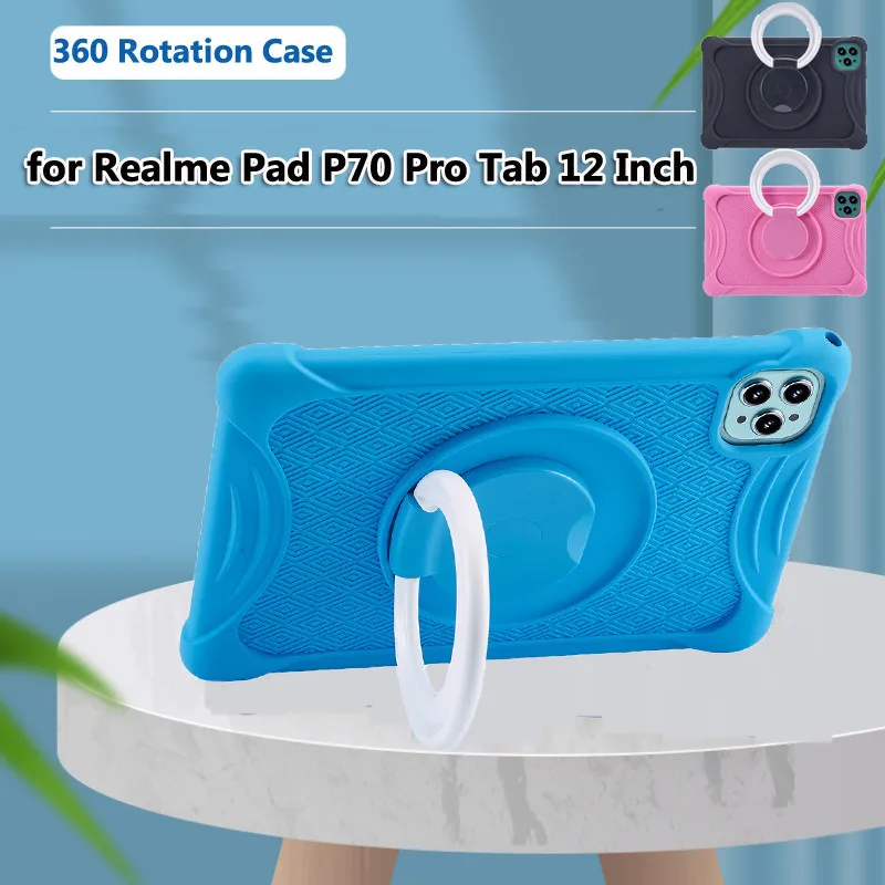 Kids Friend Case for Realme Pad Tablet P70 Pro Tab 12 Inch Tablet Cover Soft Silicon Lightweight Shell Stand Shockproof Funda