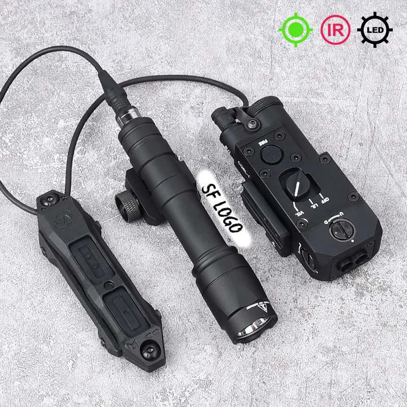 WADSN CQBL 1 Metall Rot Grün Blau IR Laser M300 M600 SF Weiße LED-Taschenlampe Dual Control Druckschalter Passend für Picatinny-Schiene 7