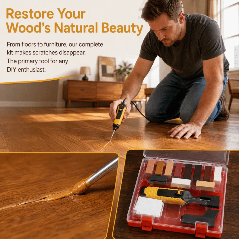 11 Color Wax Blocks Floor Repair Kit Quick Drying Formula Easy Use Tool Wood Repair Kit Tile Repair Kits For Furniture Touch Up