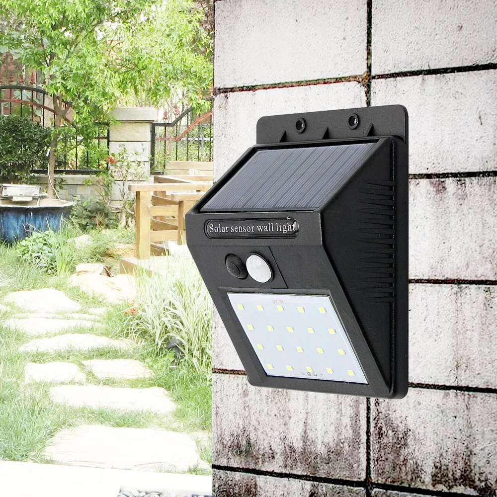 Solar Lights Separated Motion Sensor LED Solar Light Waterproof White 6000-6500K 20/28leds for Outdoor Street Garden Decoration