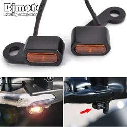 12V 8MM Mini Motorcycle LED Tail Rear Light License Plate Cable Light For Harley XL883 XL1200 Sportster Dyna Softail Touring
