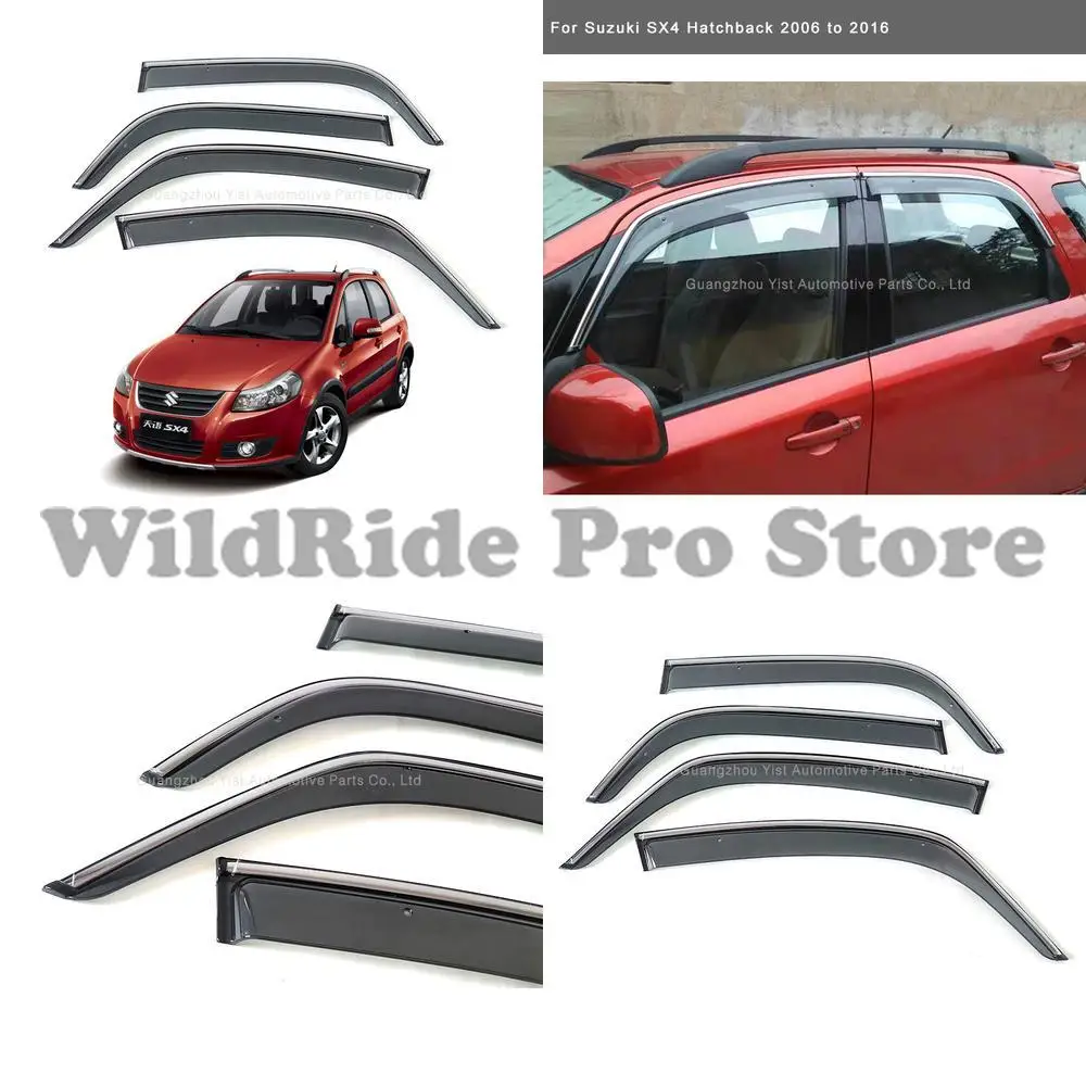 1 set Rain Visors for Suzuki SX4 Hatchback Window Deflectors Sunny Rain Guards Factory Direct Sale
