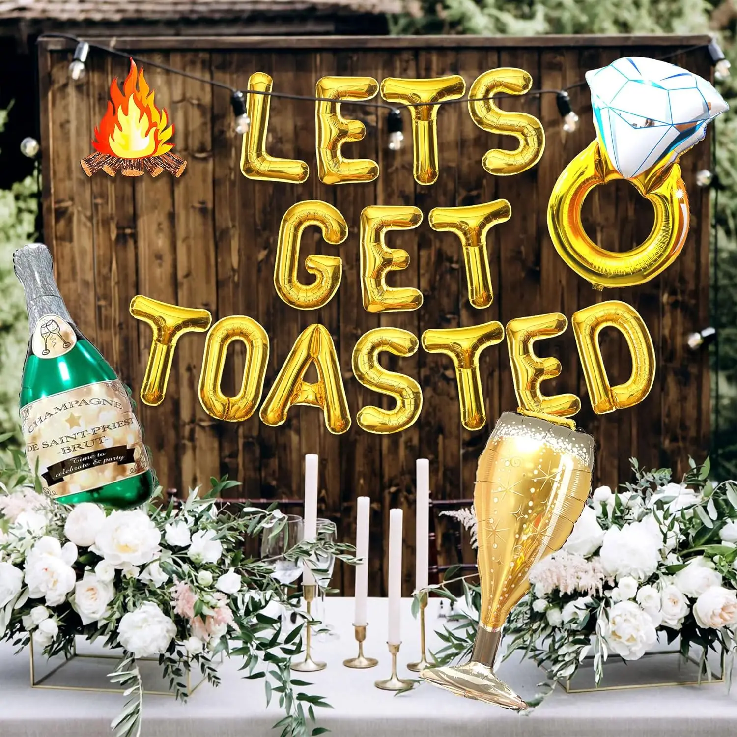 LaVenty Lets Get Toasted Bachelorette Decoration Mountain Engagement Decoration Mountain Bachelorette Decoration