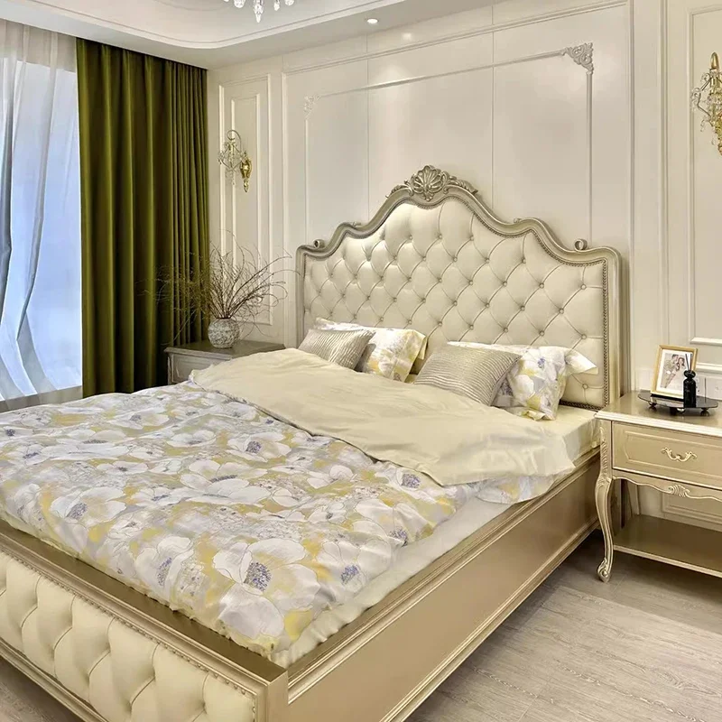 Cama de masaje de madera para dormitorio, cama doble tamaño queen, cama moderna para niños, diseño multifuncional, muebles de salón para dormir, Letto Matrimoniale