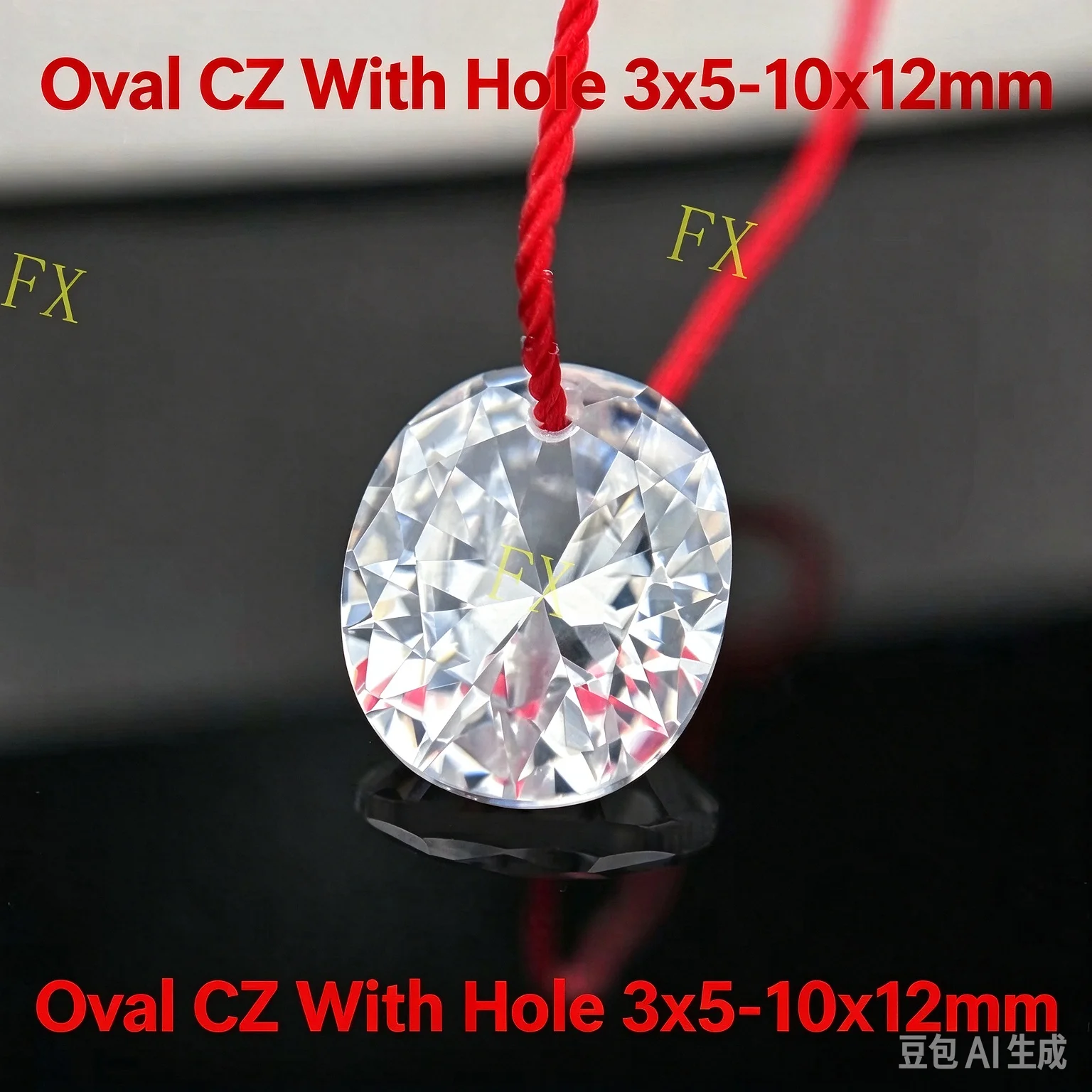 3x5~10x12mm With A Hole Cubic Zirconia Stone  AAAAA Oval Shape Brilliant For Jewelry Making High Quality CZ Beads
