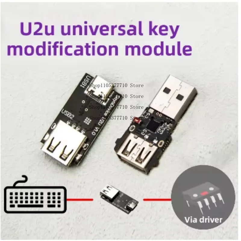 L69A U2U Mechanical Keyboard Module - QMK/VIA Universal Key Modification with 5 Custom Layers & Macro Settings