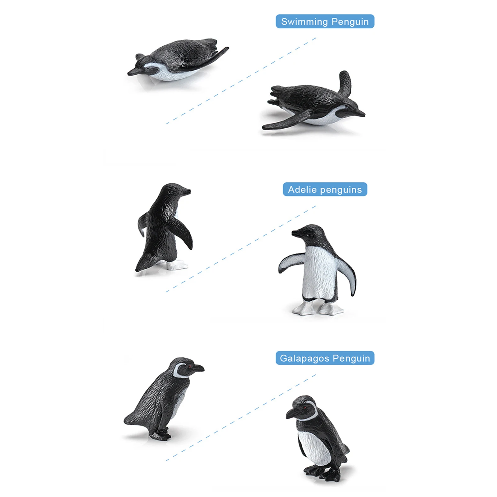 Simulation Arctic Animals Figures Penguins North Pole Bear Dolphin Action Figurines Collection Model Toys For Children Gifts