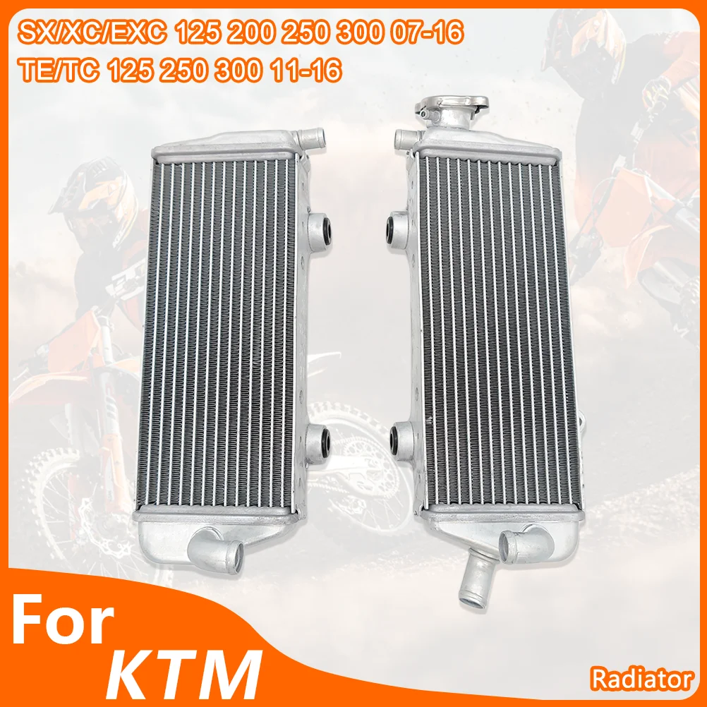 

For 07-15 KTM HUSQVARNA Motorcycle Aluminum Radiator Cooler EXC SX SXS XC FC TE 125 200 250 300 Engine Cooling