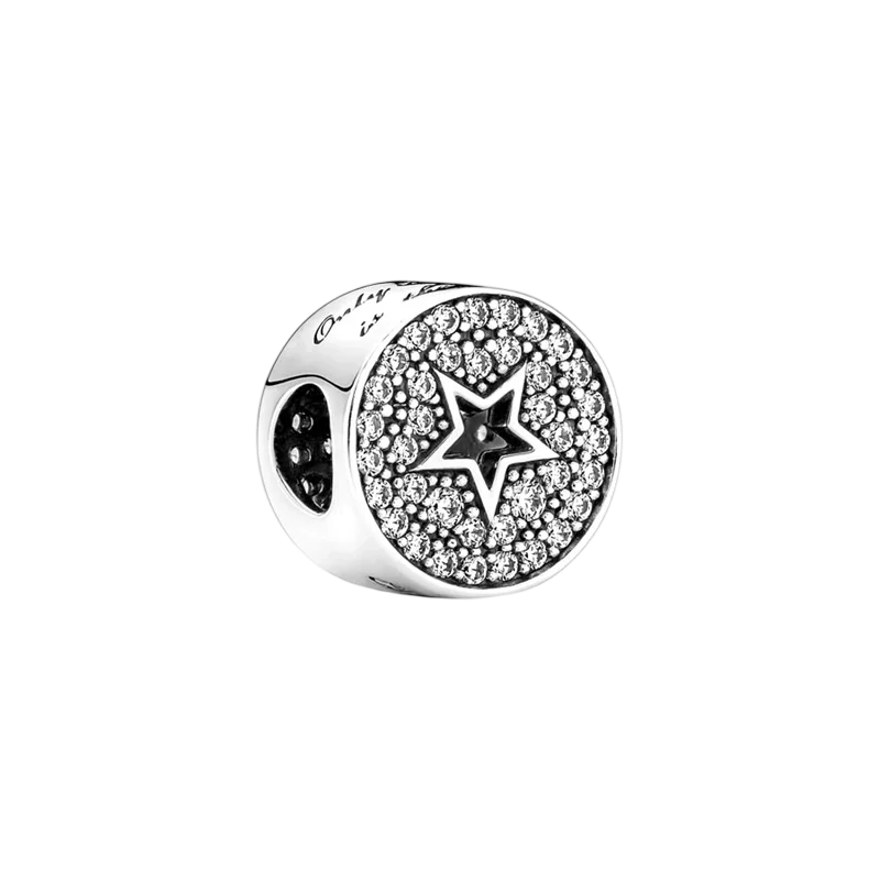 2025New نجوم والقمر خرز تميمة استرخى الأفعى صالح الأوروبي الأصلي الفضة سوار خرز قلادة Diy بها بنفسك مجوهرات النساء هدية