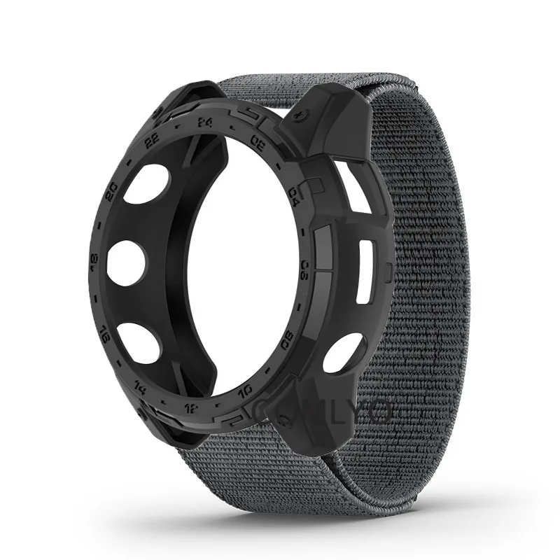 Dla Garmin Tactix 7 Pro Enduro 2 Fenix 7x Etui TPU Bumper Protective Shell Cover Pasek Nylonowa miękka bransoletka Band