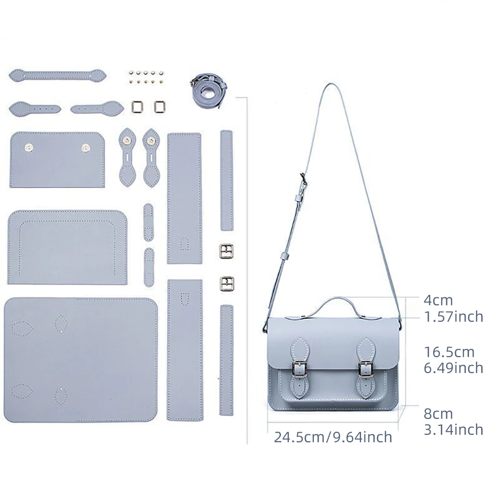 QJH Creative DIY Set Sewing PU Leather Handbags for Adults Sewing Kit Project Make Fashion Gift Idea for Women + Girls