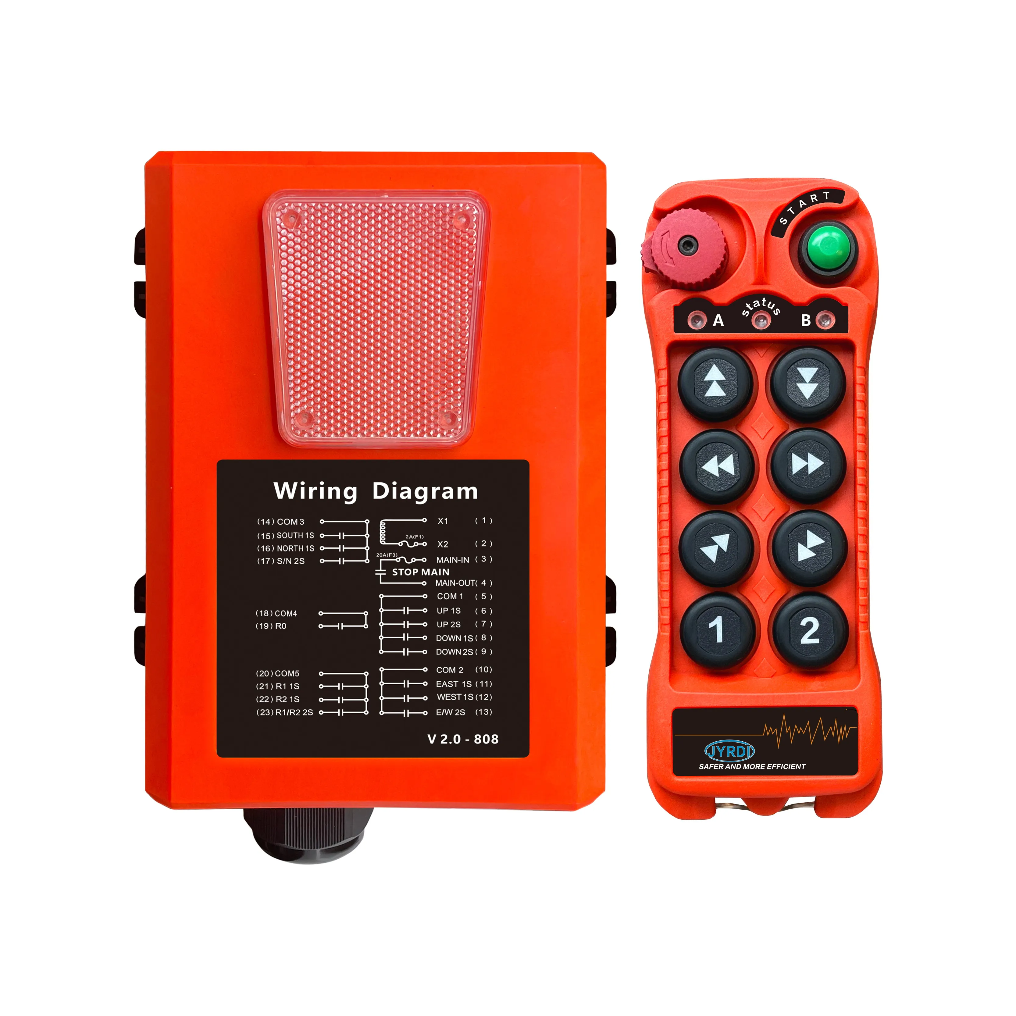 New Q808 8 buttons double speed Industrial Wireless Radio Crane Remote Control switches winches Hoist track Crane Lift Control