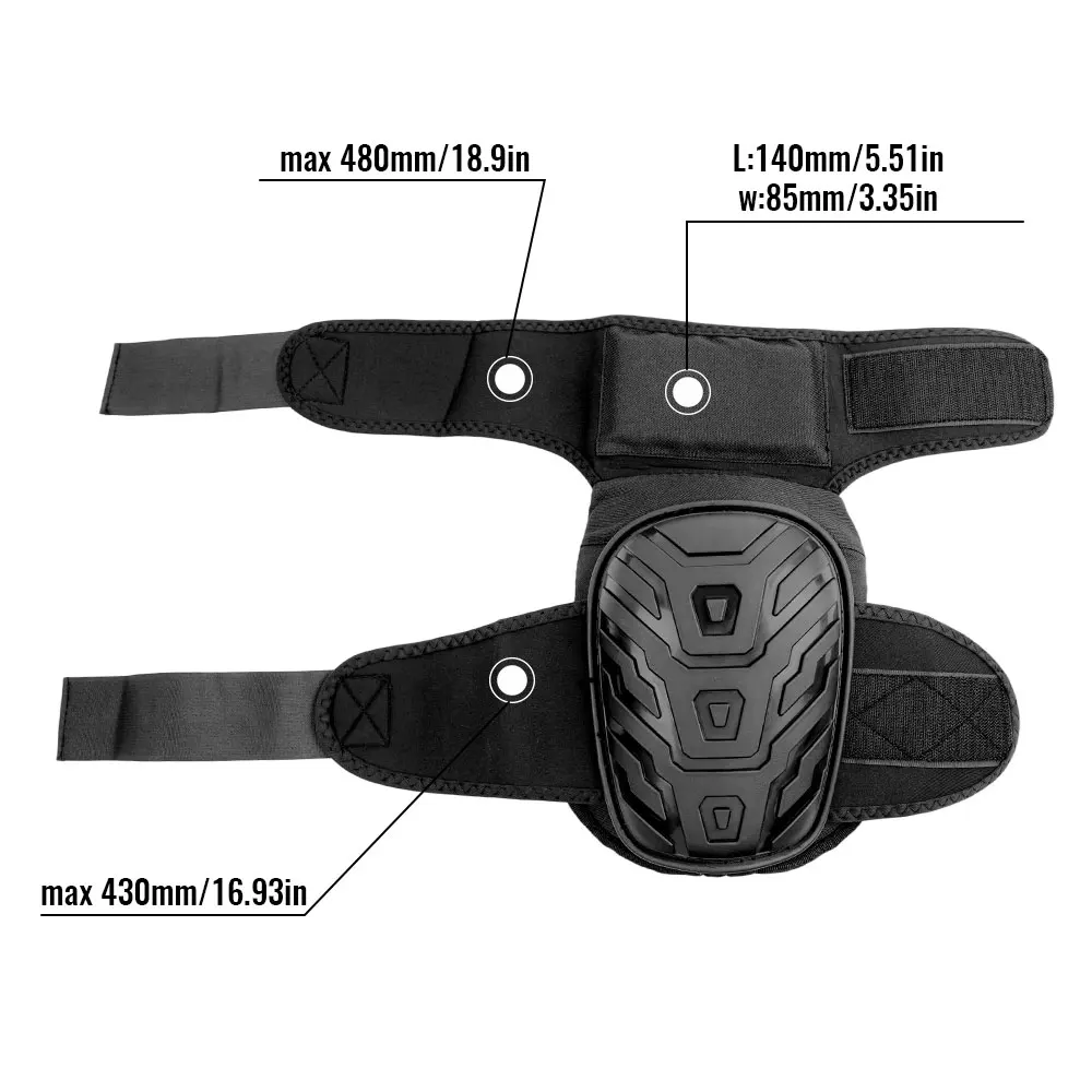 Professionelle, robuste Knieschoner aus EVA-Schaumstoff mit bequemem Gelkissen und verstellbaren Trägern für Arbeit und Gartenarbeit